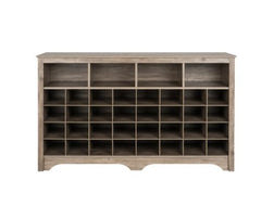 Prepac 60" Entryway Shoe Cubby Consol Decorative Kicker