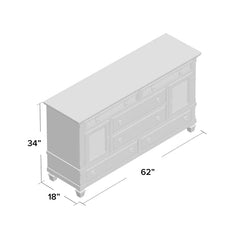 Fabela 6 Drawer 62'' W Solid Wood Combo Dresser