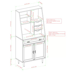 Dark Walnut Fairlin 30'' Wide 4 Drawer Storage Cabinet Indoor Design