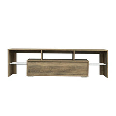 Oak/White Fallis TV Stand for TVs up to 65" Cable Management 16-Color LED Lights
