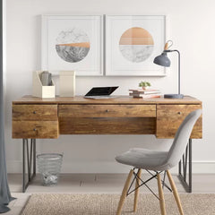Desk Plenty Of Space Perfect For Turning Your Home Office Solid Manufactured Wood