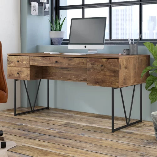Desk Plenty Of Space Perfect For Turning Your Home Office Solid Manufactured Wood
