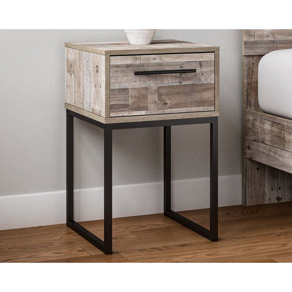 25.16'' Tall 1 - Drawer Nightstand with Canted Metal Legs Perfect for your Bedroom
