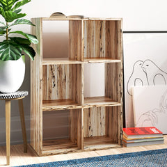 (6 Shelves) 35.43" H x 23.74" W x 11.81" D Cube Bookcase Versatile Storage to your Living Room, Bedroom, or Entryway