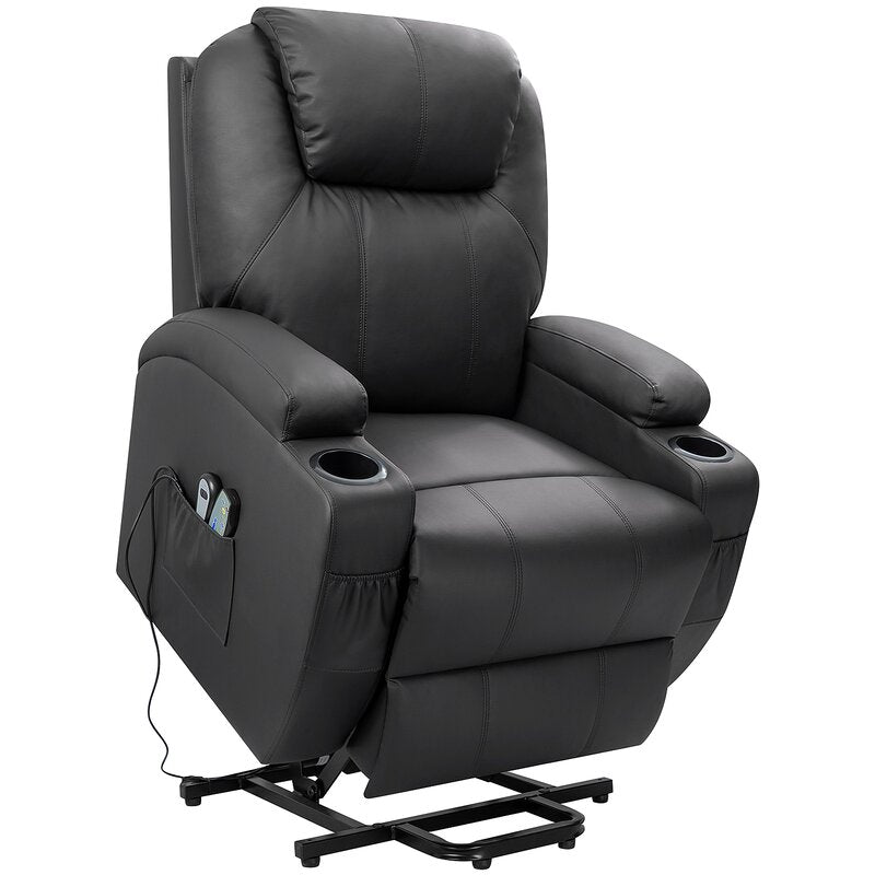 Faux Leather Heated Massage Chair Upgrade your Living Room Experience with this Power Reclining Full-Body Massage Chair