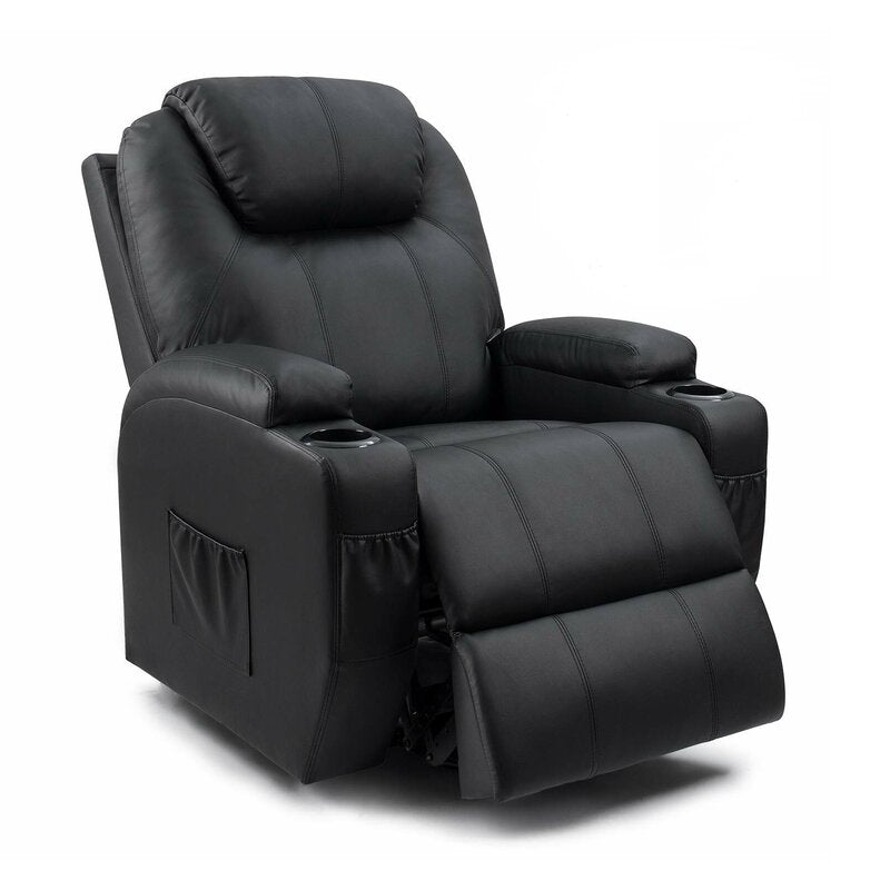 Faux Leather Heated Massage Chair Upgrade your Living Room Experience with this Power Reclining Full-Body Massage Chair