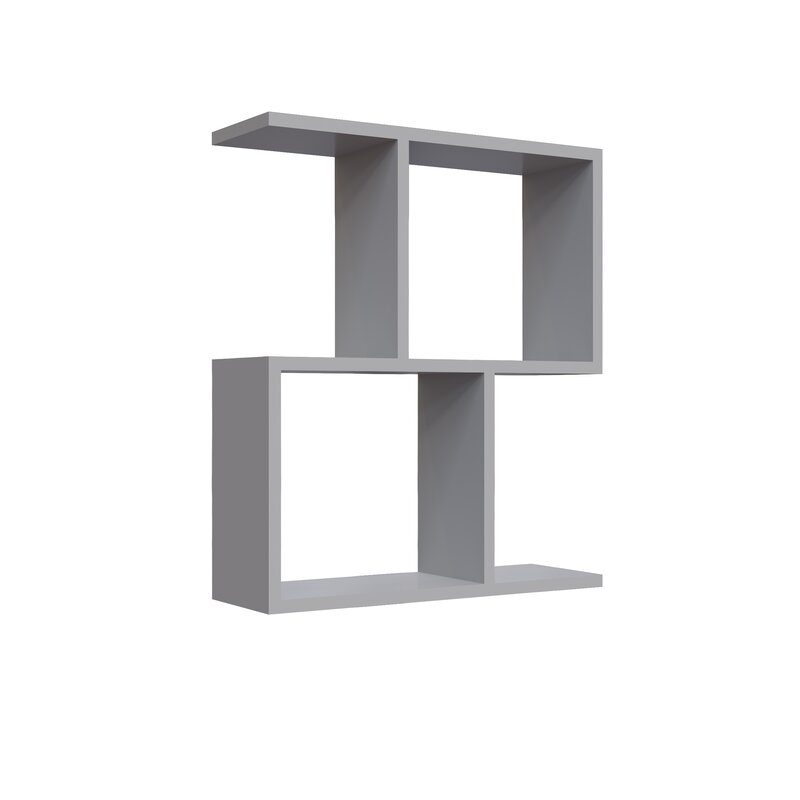 White Fazio 23'' Tall Floor Shelf End Table Modern Style to your Living Room