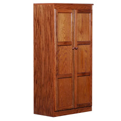Dry Oak Fellers Storage Cabinet Crafted from a Mix of Wood and Wood Veneers