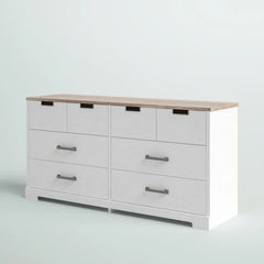 Brown/Off White Fenley 6 Drawer 52.72'' W Double Dresser Brings Storage Perfect Organize