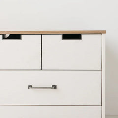 Solid Wood Brown/Off White Fenley 6 Drawer 52.72'' W Double Dresser Provide Storage Space