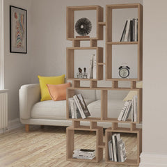 1 Oak Fenn 65.55'' H x 31.1'' W Geometric Bookcase