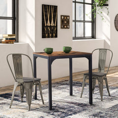 Fernon 27.6'' Iron Dining Table Meeting Desk Study Indoor Furniture