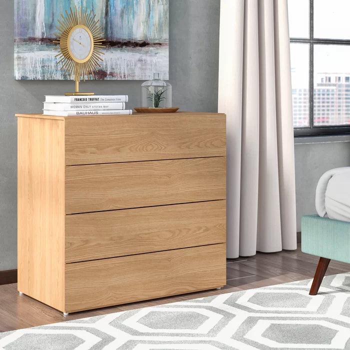 Fernon 4 Drawer Solid Wood Dresser Offer Plenty Storage Space