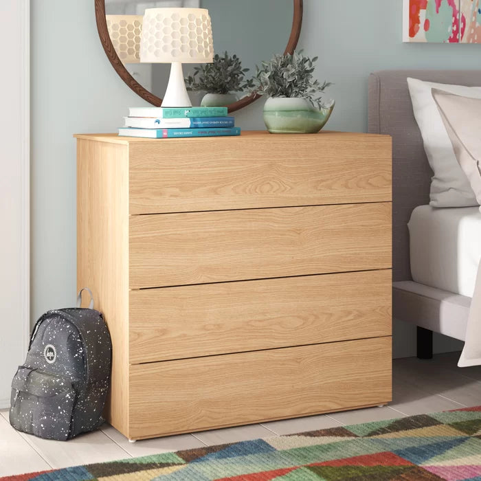 Fernon 4 Drawer Solid Wood Dresser Offer Plenty Storage Space