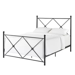 Fernwood Queen Low Profile Standard Bed Double X-head and Footboard