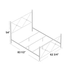 Fernwood Queen Low Profile Standard Bed Double X-head and Footboard