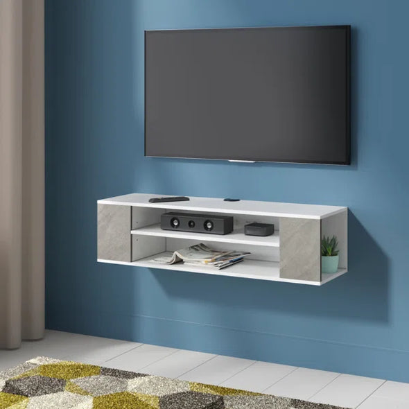 Gray Feuerstein Floating TV Stand for TVs up to 55" Adjustable Shelves with Cable Management
