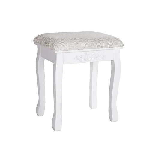 31.5'' Wide Vanity Set with Stool and Mirror Solid Manufactured Wood