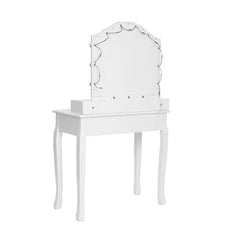 31.5'' Wide Vanity Set with Stool and Mirror Solid Manufactured Wood