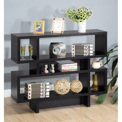 Black 35'' H x 43'' W Geometric Bookcase Modern Contemporary Display is Ideal for your Home or Office