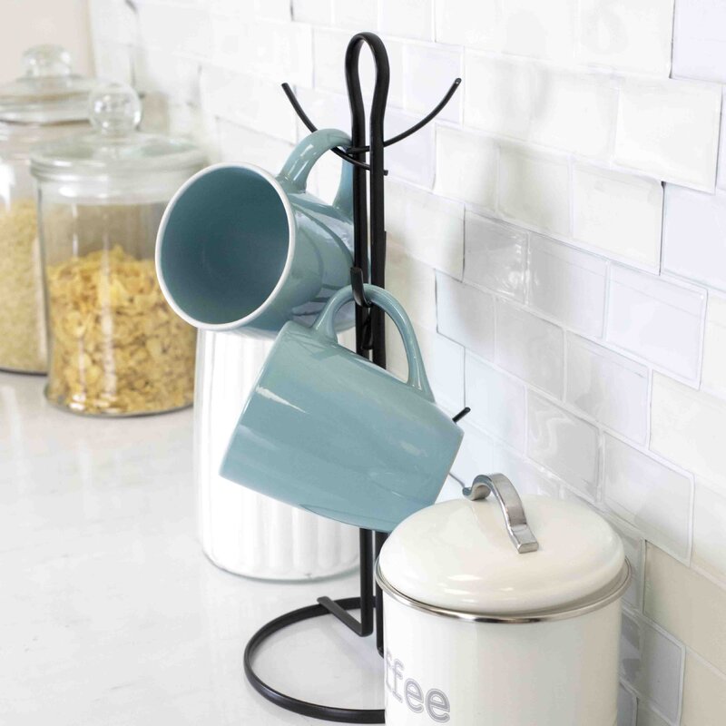 6 Hook Mug Tree Simple Storage Solution to Display your Collection