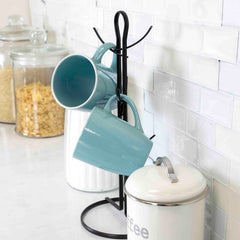 6 Hook Mug Tree Simple Storage Solution to Display your Collection