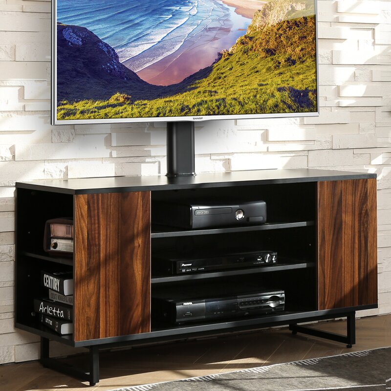 Swivel Floor Stand Mount in Black for Screens Holds up to 110 Lb. lbs.