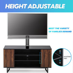 Swivel Floor Stand Mount in Black for Screens Holds up to 110 Lb. lbs.