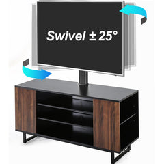 Swivel Floor Stand Mount in Black for Screens Holds up to 110 Lb. lbs.