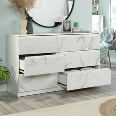 White 6 Drawer 55.16'' W Dresser Create the Storage Options your Bedroom Needs While Adding A Touch of Contemporary Style and Design