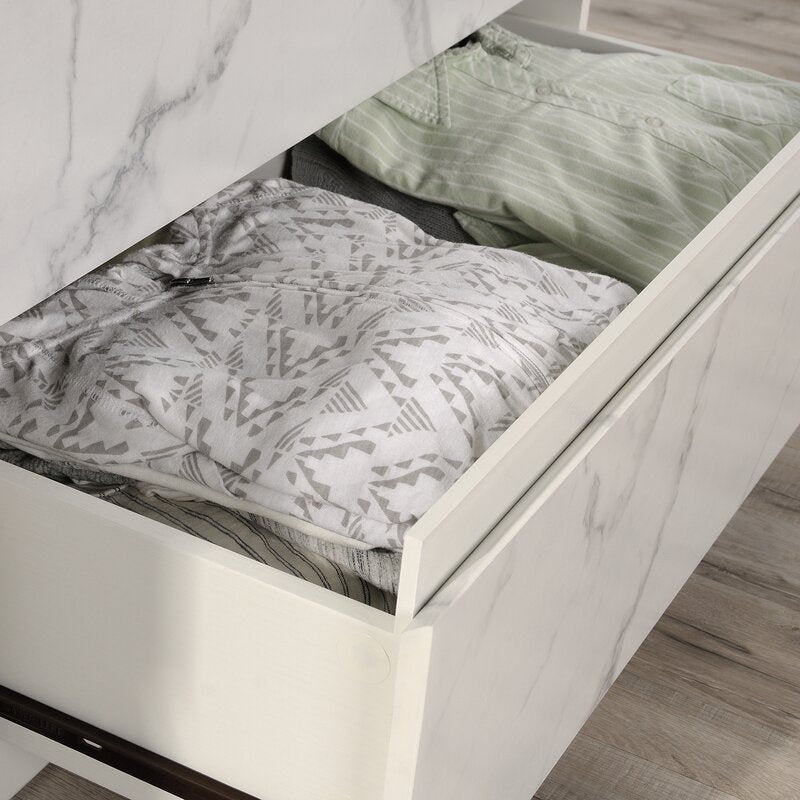 White 6 Drawer 55.16'' W Dresser Create the Storage Options your Bedroom Needs While Adding A Touch of Contemporary Style and Design