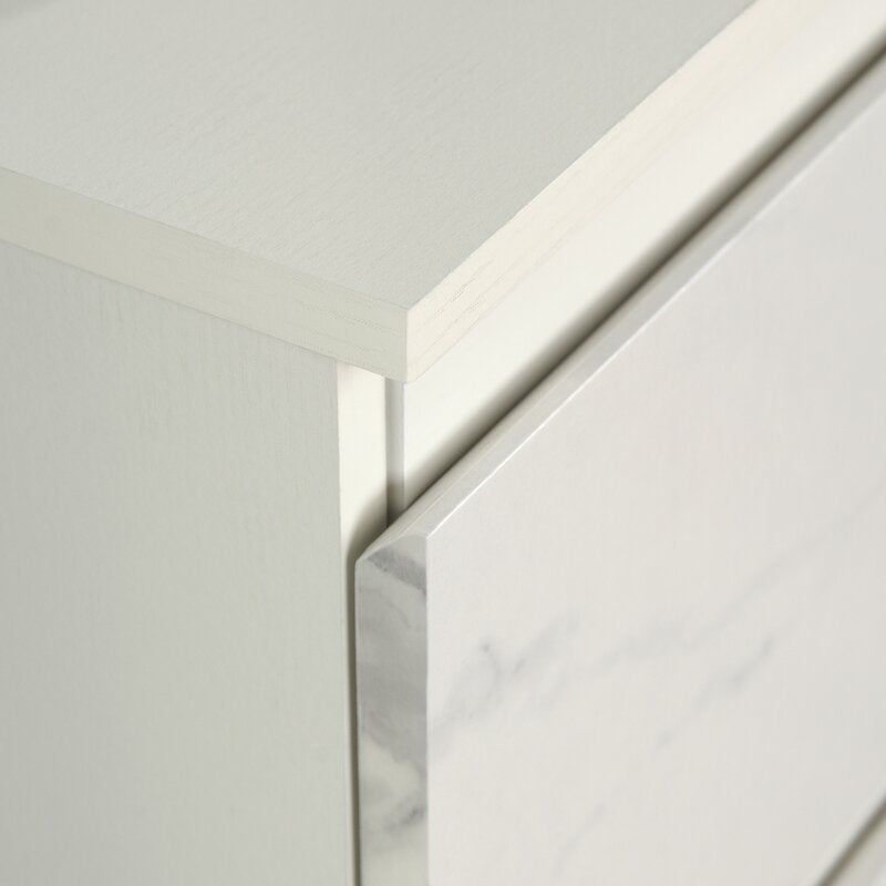 White 6 Drawer 55.16'' W Dresser Create the Storage Options your Bedroom Needs While Adding A Touch of Contemporary Style and Design