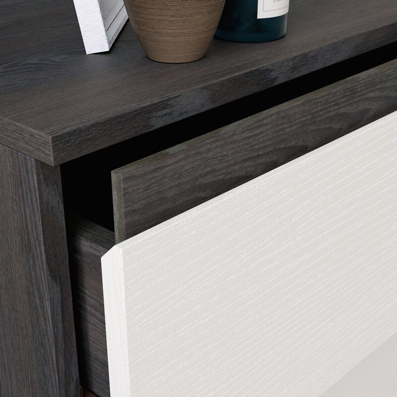 Charcoal Ash 6 Drawer 55.16'' W Dresser Create the Storage Options your Bedroom Needs While Adding A Touch of Contemporary Style and Design