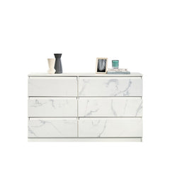 White 6 Drawer 55.16'' W Dresser Create the Storage Options your Bedroom Needs While Adding A Touch of Contemporary Style and Design