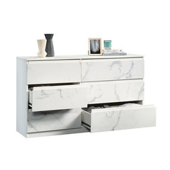 White 6 Drawer 55.16'' W Dresser Create the Storage Options your Bedroom Needs While Adding A Touch of Contemporary Style and Design