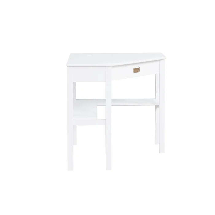 Solid Wood Flaviana Corner Desk with Keyboard Tray Perfect for Corner Space