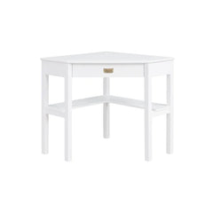Solid Wood Flaviana Corner Desk with Keyboard Tray Perfect for Corner Space