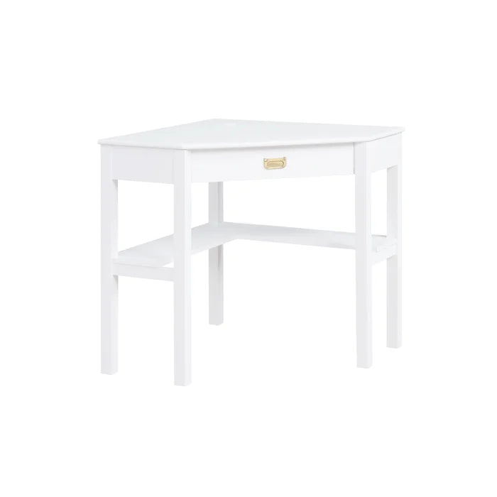 Solid Wood Flaviana Corner Desk with Keyboard Tray Perfect for Corner Space