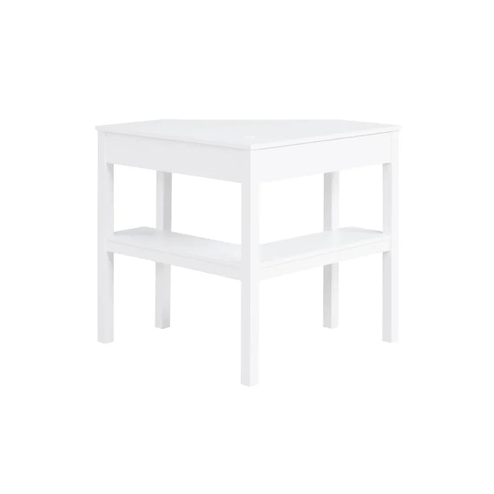 Solid Wood Flaviana Corner Desk with Keyboard Tray Perfect for Corner Space
