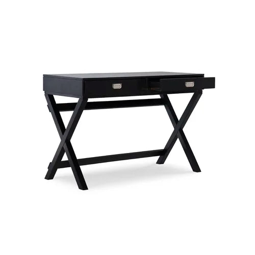 Black Flaviana Writing Desk Made from Solid and Engineered Wood