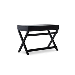 Black Flaviana Writing Desk Made from Solid and Engineered Wood