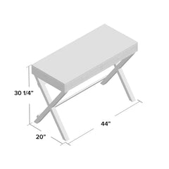 Black Flaviana Writing Desk Made from Solid and Engineered Wood