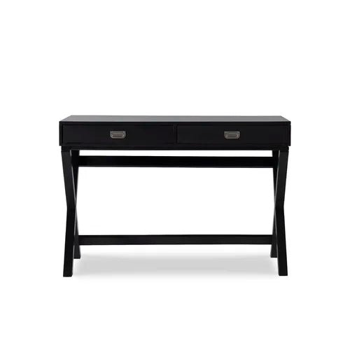 Black Flaviana Writing Desk Made from Solid and Engineered Wood
