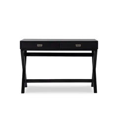 Black Flaviana Writing Desk Made from Solid and Engineered Wood