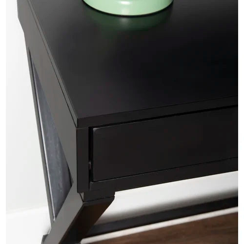 Black Flaviana Writing Desk Made from Solid and Engineered Wood