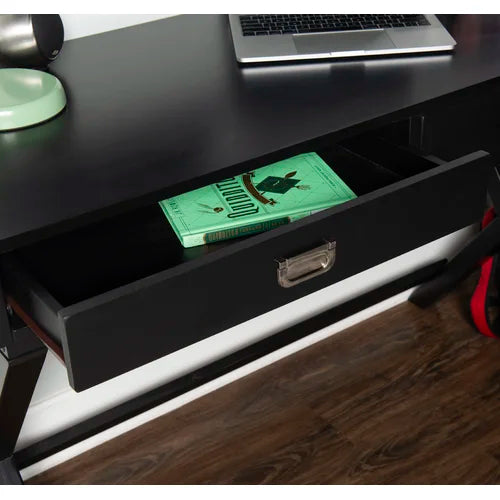 Black Flaviana Writing Desk Made from Solid and Engineered Wood
