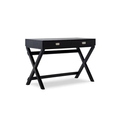 Black Flaviana Writing Desk Made from Solid and Engineered Wood