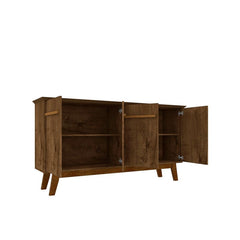 Rustic Brown 62.99'' Wide Sideboard Gives you Plenty of Storage and Mid-Century Modern Style in your Dining Room or Living Room