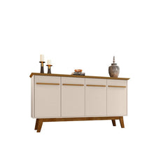 Off White/Cinnamon 62.99'' Wide Sideboard Gives you Plenty of Storage and Mid-Century Modern Style in your Dining Room or Living Room