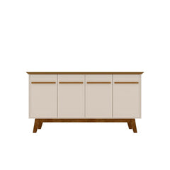 Off White/Cinnamon 62.99'' Wide Sideboard Gives you Plenty of Storage and Mid-Century Modern Style in your Dining Room or Living Room